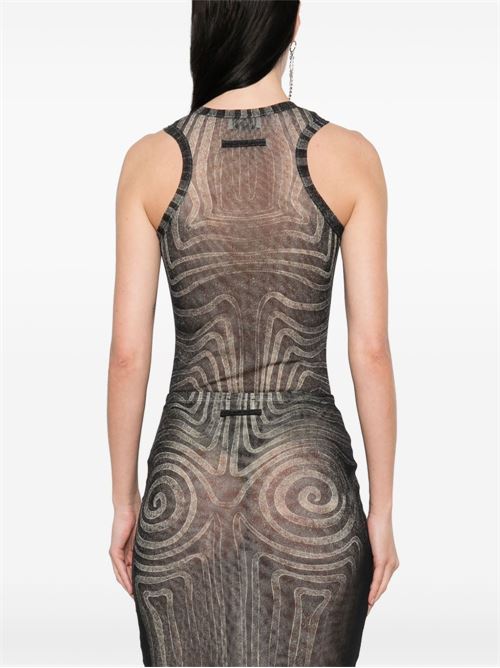 Mesh Bodysuit Spiral Printed JEAN PAUL GAULTIER | 2534FBD068T587000203